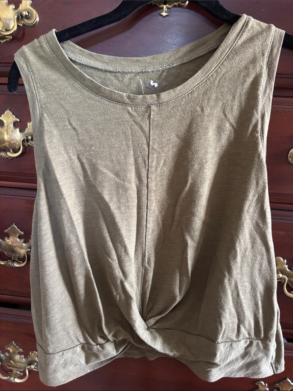 Goodfellow & Co Olive Twist-Hem Sleeveless Tank